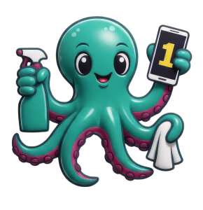 onecall cleaners ollie the octupus 3d transparent